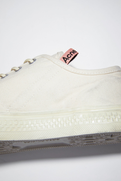 Shop Acne Studios Women Ballow Tumbled Low Top Sneakers In Off White/off White