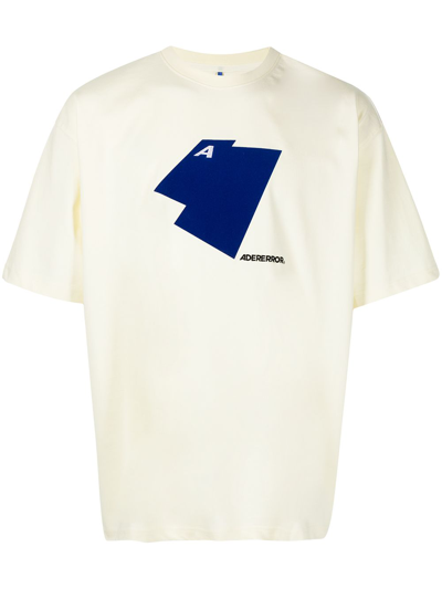 Shop Ader Error Unisex Logo Printed T-shirt In Lemon