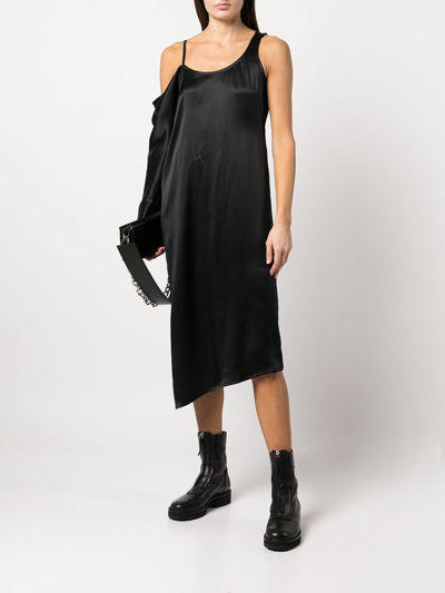 Shop Ann Demeulemeester Greta Asymmetrical Dress In Black