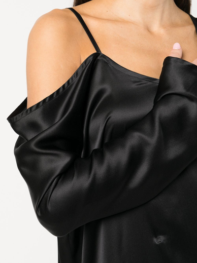 Shop Ann Demeulemeester Greta Asymmetrical Dress In Black