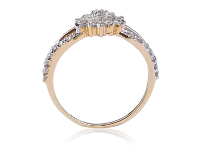 Pre-owned Jisha Pave 0,87 Cts Runde Brilliant Cut Diamanten Jahrestag Ring In 585 Fein 14k Gold