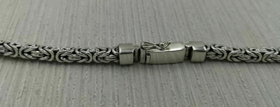 Pre-owned Handgefertigt Königskette 5mm 42-67cm Silber 925er Panzerkette Byzantine Chain Viking Celtic