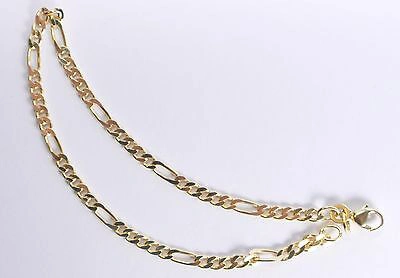 Pre-owned Anada 585 Gold - Figaroarmband - Länge 19 Cm - Breite: 3,4mm - Stärke Ca.: 1mm - Top