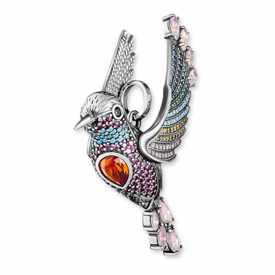 Pre-owned Thomas Sabo | Anhänger Bunter Kolibri Silber | 925 Sterlingsilber | Pe875-342-7