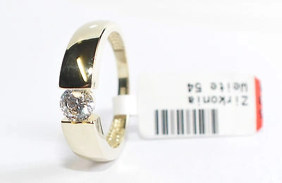 Pre-owned Anada 1 Verlobungsring - Damenring Gold 333 Mit Zirkonia - Breite 5mm - Grösse 53