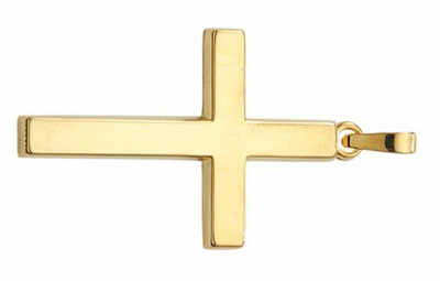 Pre-owned Anada 585 Gold - Gelbgold - Kreuzanhänger - Anhänger Kreuz - Top Qualität -