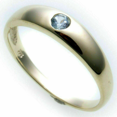 Pre-owned Markenlos Bestpreis Damen Ring Echt Gold 750 Topas 18 Karat Gelbgold Blautopas Neu