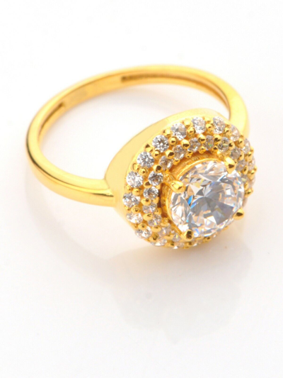 Pre-owned Vt Gems 585er Solide Gelbgold 2,60 Karat Fabelhaft Runden Form Solitär Verlobung Ring