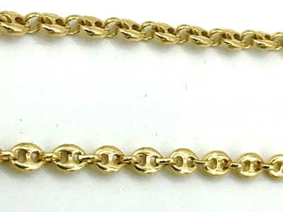 Pre-owned Markenlos Gelbgoldkette In 333/- / 8 Crt. Schiffsanker/brötchenkette 45 Cm Ca. 8,7 Gr.