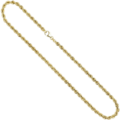 Pre-owned Schmuck-krone - Goldschmuck 4,9mm Kordelkette Halskette Kette Collier Aus 333 Gold Gelbgold 45cm, Goldkette