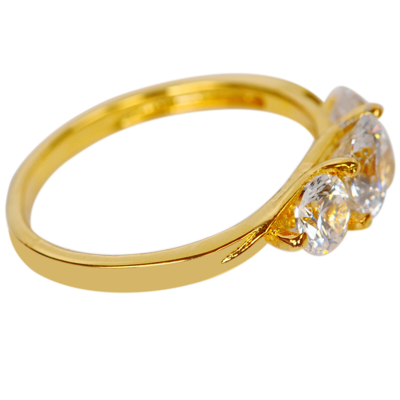 Pre-owned Vt Gems 2,00kt D-farbe Runden Form Solitär Verlobung Ring Solide 585er Gelbgold