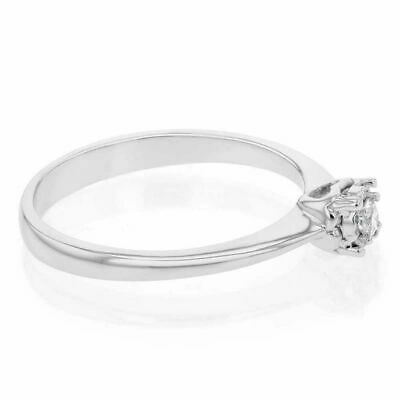 Pre-owned Hrb-exporte 1,00 Cts Runder Moissanite Diamant 925 Sterling Silber Mutiger Ring Für...