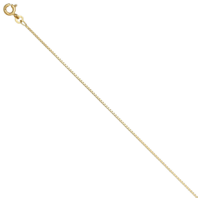 Pre-owned Schmuck-krone - Goldschmuck 1,0mm Venezianerkette Collier 333 Gelbgold Gold Kette Halskette, 45cm, Goldkette