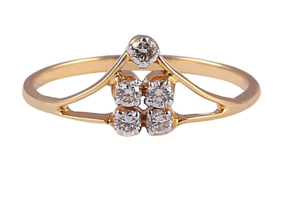 Pre-owned Jisha 0,21 Cts Runde Brilliant Cut Natürlich Diamanten Hochzeit Ring In 750 18k Gold