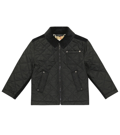 Shop Burberry Quilted Jacket In Black