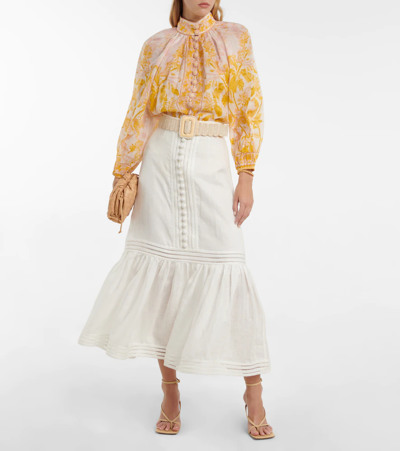 LYRE BILLOW印花苎麻纤维女式上衣