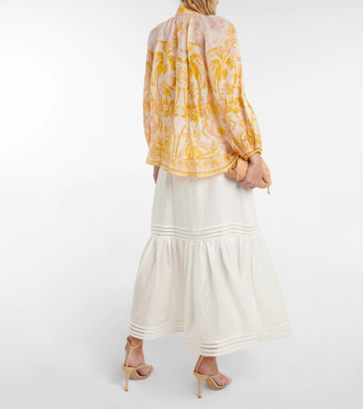 LYRE BILLOW印花苎麻纤维女式上衣