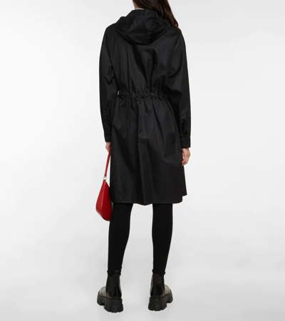 Prada Re-nylon Raincoat In Nero