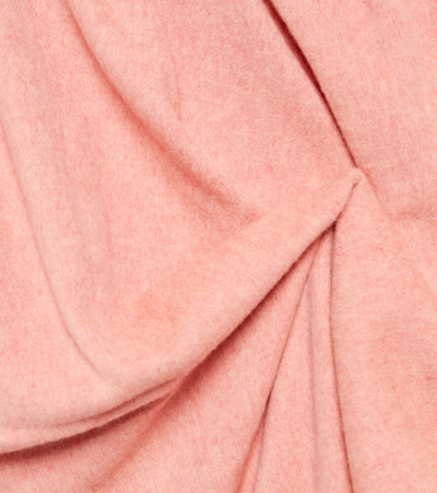 Shop Acne Studios Canada Fringed Wool Scarf In Rose Melange