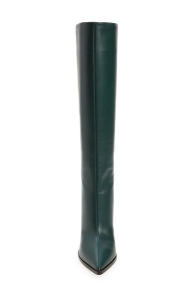 Shop Gianvito Rossi Wedge Knee High Tall Boot In Dark Green