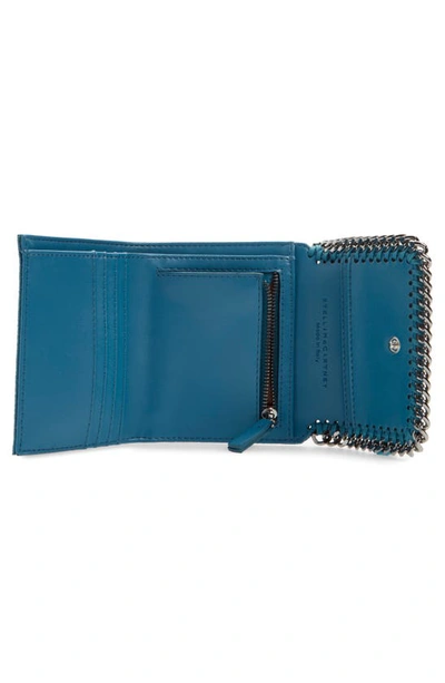 Shop Stella Mccartney 'small Falabella' Faux Leather French Wallet In 3614 - Peacock