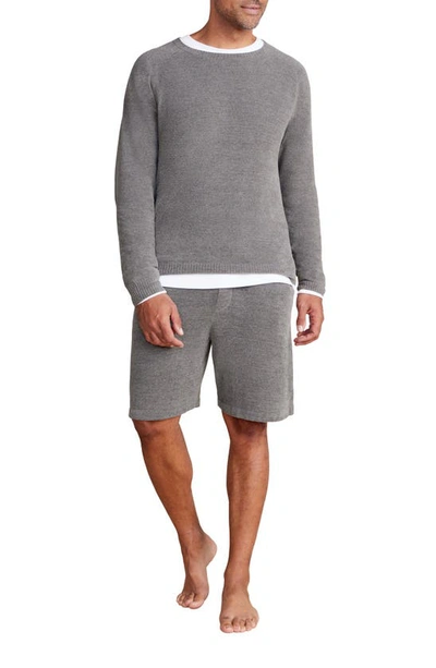 Shop Barefoot Dreams Cozychic™ Lite Raglan Pointelle Sweatshirt In Olive Branch