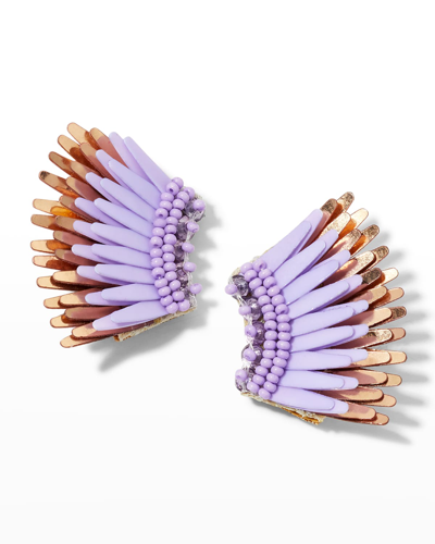 Shop Mignonne Gavigan Micro Madeline Earrings In Purple