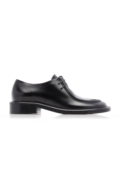 Shop Proenza Schouler Pipe Leather Oxford Loafers In Black