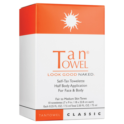 Shop Tantowel Classic Half Body Self-tan Towelette 10 Pack In Fair To Medium