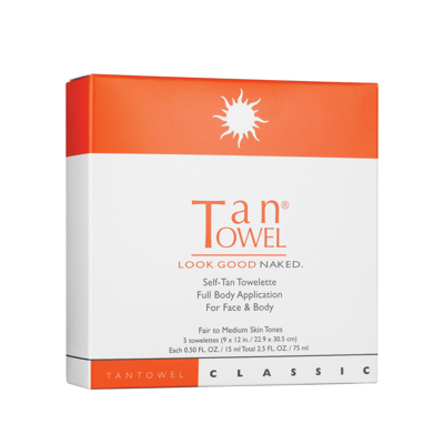 Shop Tantowel Classic Total Body Self-tan Towelette 5 Pack In Fair To Medium