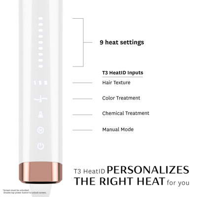 T3 Curl Id 1.25" Smart Curling Iron With Interactive Touch Interface 1.25 Inches In Default Title