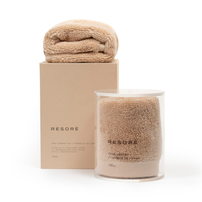 Resore Face Washer Set In Toasted Almond
