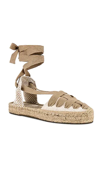 Shop Soludos Luella Lace-up Espadrille In Ivory