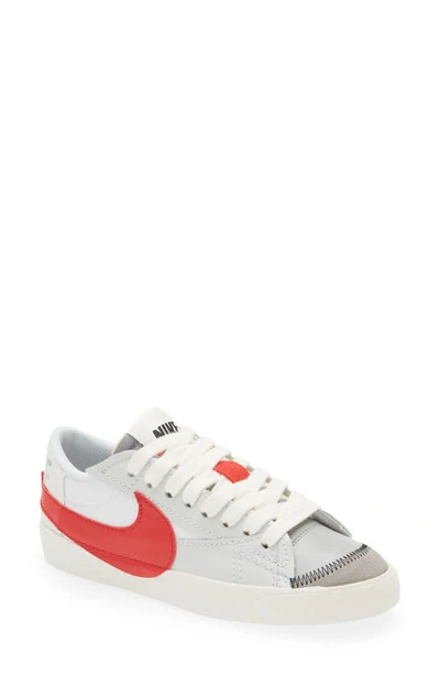 Shop Nike Blazer Low '77 Jumbo Sneaker In White/ University Red/ Dust