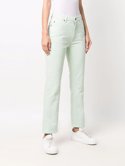 Shop Ami Alexandre Mattiussi Straight-fit Jeans In Green