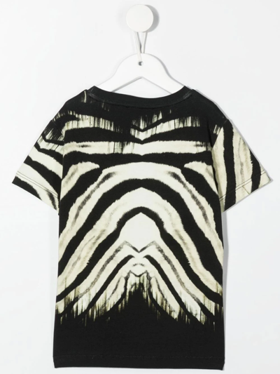Shop Roberto Cavalli Junior Animal-print Stretch-cotton T-shirt In Neutrals