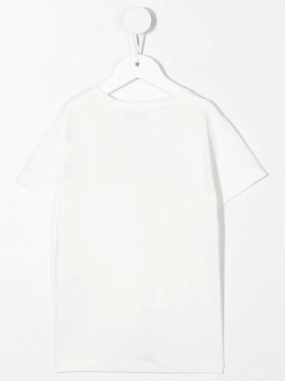 Shop Roberto Cavalli Junior Scribble Logo-print T-shirt In White