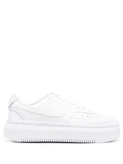 Shop Nike Court Vision Alta Sneakers In Weiss