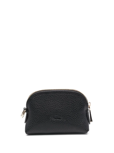 Longchamp Le Foulonné Coin Purse In Black