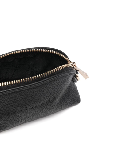 Longchamp Le Foulonné Coin Purse In Black