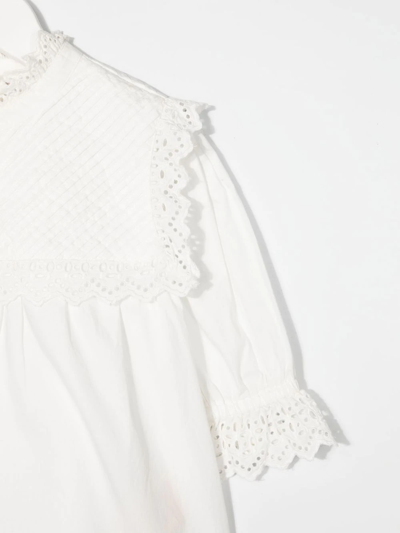 Shop Scotch & Soda Lace-embroidered Blouse In White