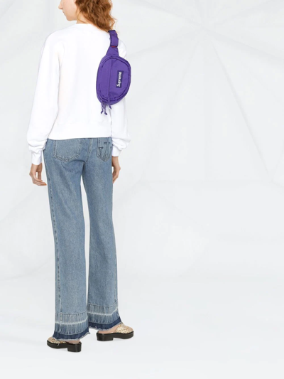 Palm Angels Bear Patch Crewneck Sweatshirt In Weiss