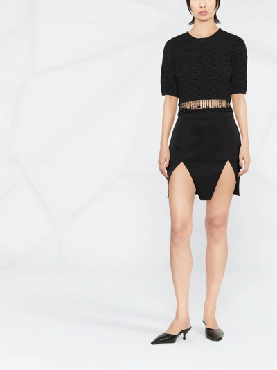 Shop V:pm Atelier Cut-out Mini-skirt In Black