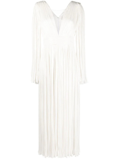 Shop V:pm Atelier Fully Pleated Evening Gown In White