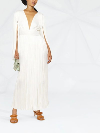 Shop V:pm Atelier Fully Pleated Evening Gown In White