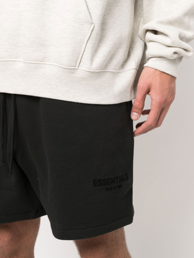 Essentials Jersey-knit Track Shorts In Black