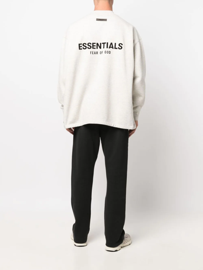 Shop Essentials Crew-neck Sweatshirt In Neutrals