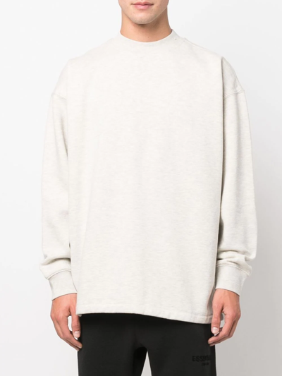 Shop Essentials Crew-neck Sweatshirt In Neutrals