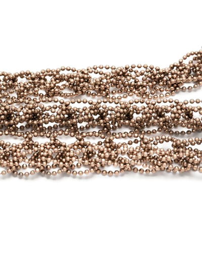 Brunello Cucinelli Monili-chain Twisted Necklace In Brown