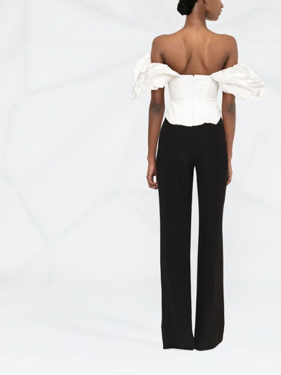 Shop V:pm Atelier Off-shoulder Puff Sleeve Blouse In White